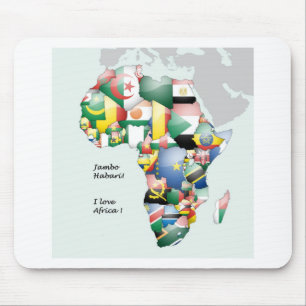 Celebration of Africa in Flags Design Mouse Pad