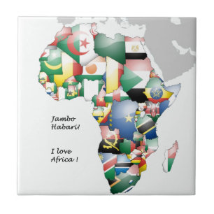 Celebration of Africa in Flags Design Tile
