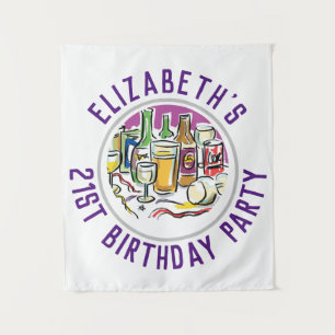 Celebration of Age 21st Birthday Tapestry