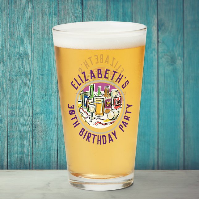 Celebration of Age 30th Birthday Glass (Creator Uploaded)