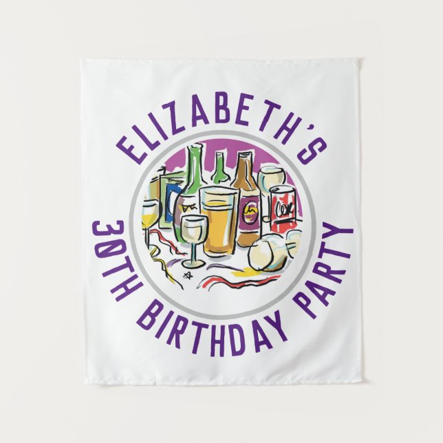 Celebration of Age 30th Birthday Tapestry (Front)