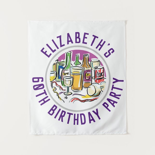 Celebration of Age 60th Birthday Tapestry (Front)