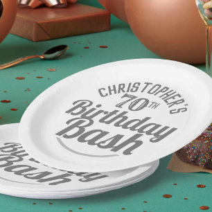 Celebration of Age 70th Birthday Paper Plates