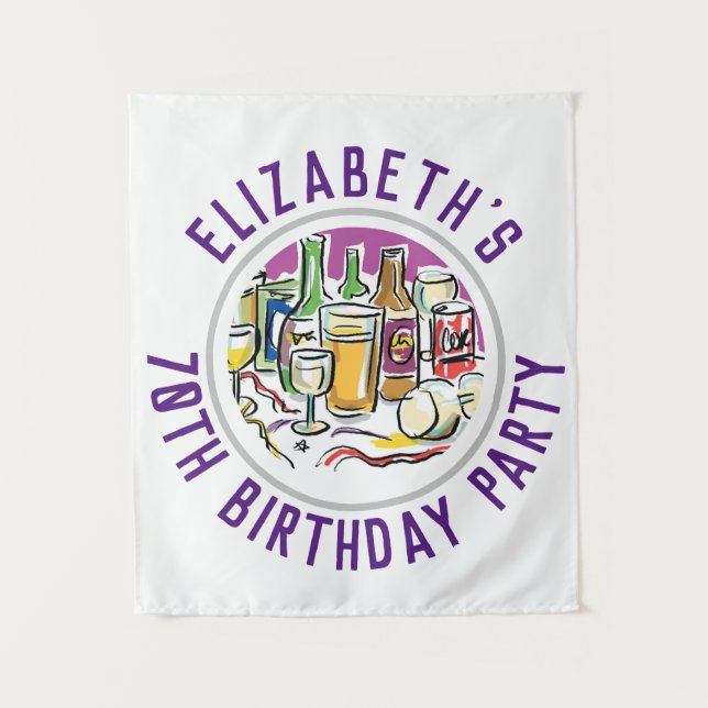 Celebration of Age 70th Birthday Tapestry (Front)