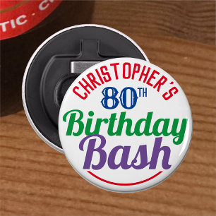 Celebration of Age 80th Birthday Bottle Opener