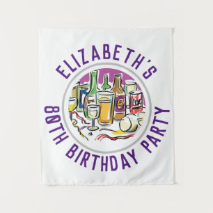 Celebration of Age 80th Birthday Tapestry