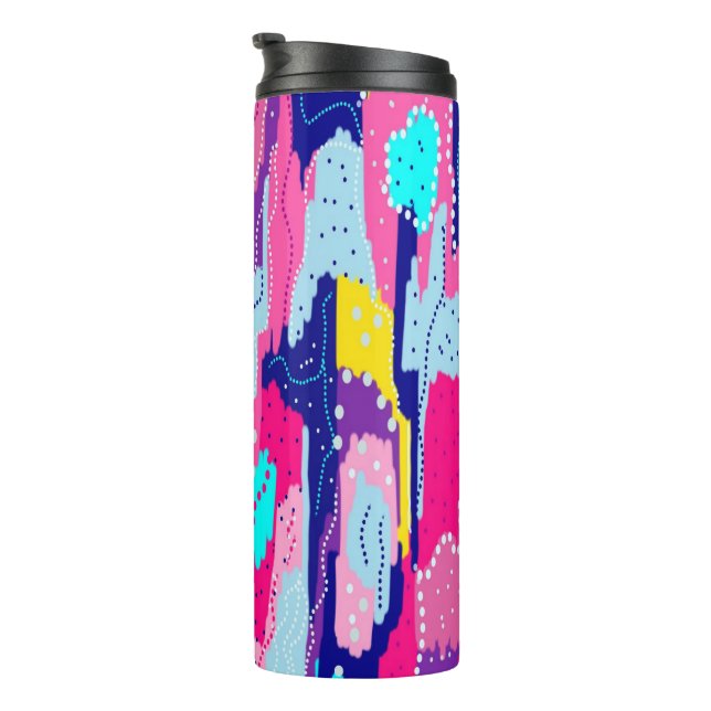 Celebration of Colour Abstract Art  Thermal Tumbler (Rotated Right)