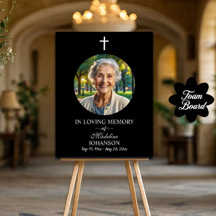 Celebration Of Life 1 Photo Funeral Black Poster