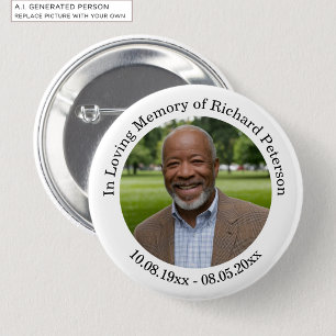 Celebration of Life 1 Special Photo  6 Cm Round Badge