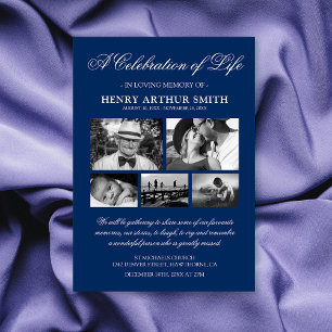 Celebration of Life 5 Picture Invitation