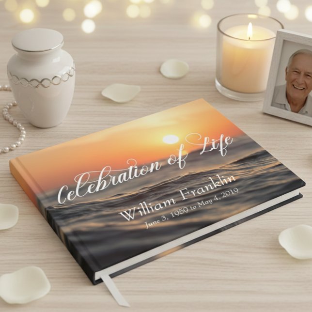 Celebration of Life Beach Sea Ocean Water Memorial Guest Book (Creator Uploaded)