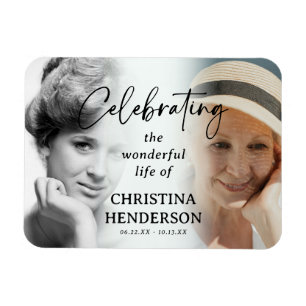Celebration of Life Before & After Photo Magnet