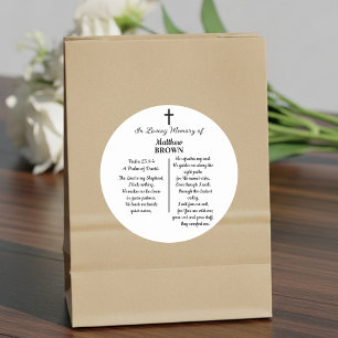 Celebration Of Life Bible Verse Funeral Classic Round Sticker