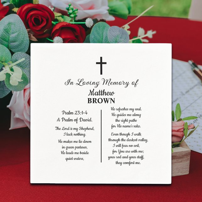 Celebration Of Life Bible Verse Funeral Napkin (Creator Uploaded)