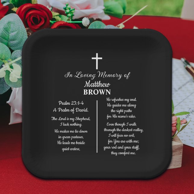 Celebration Of Life Bible Verse Funeral Paper Plate (Creator Uploaded)