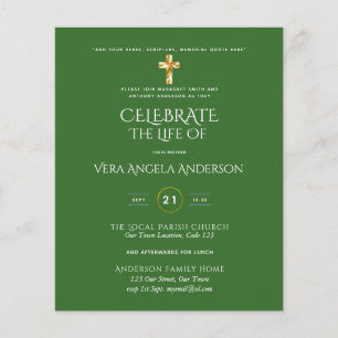 Celebration of Life Catholic Funeral Memorial Inv.