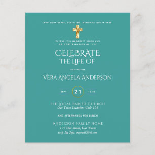 Celebration of Life Catholic Funeral Memorial Inv.