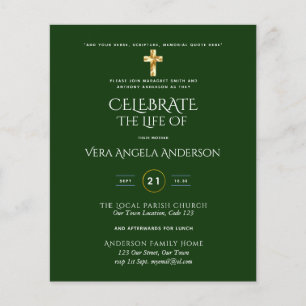 Celebration of Life Catholic Funeral Memorial Inv.