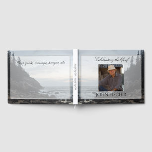 Celebration of Life Coastal Funeral Memorial Guest Book
