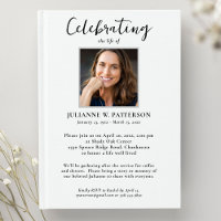Celebration of Life Custom Photos, Poem, Text