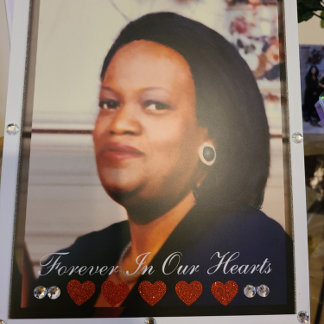 Celebration of Life Customize Photo tabletop Pedestal Sign