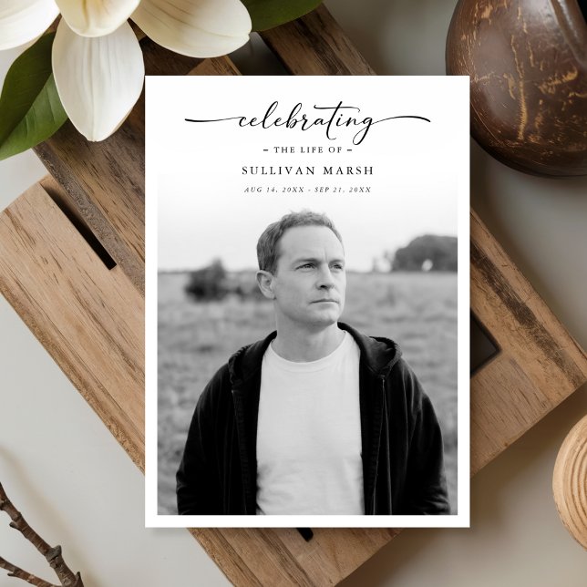 Celebration Of life Elegant Memorial Photo Funeral Program (Creator Uploaded)