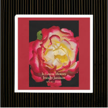 Celebration of Life Elegant Red & Gold Rose Floral