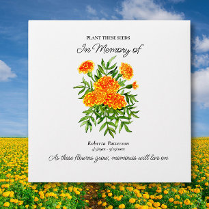Celebration of Life Favor Pretty Marigold Flowers  Envelope