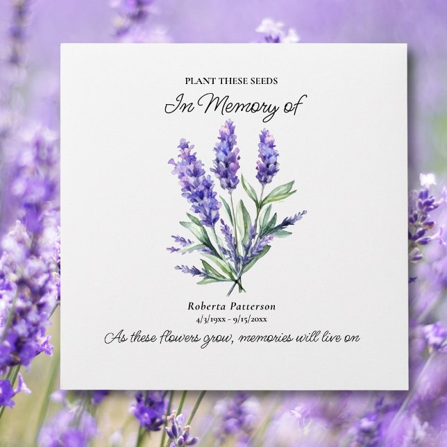 Celebration of Life Favour Pretty Lavender Flowers Envelope (Creator Uploaded)