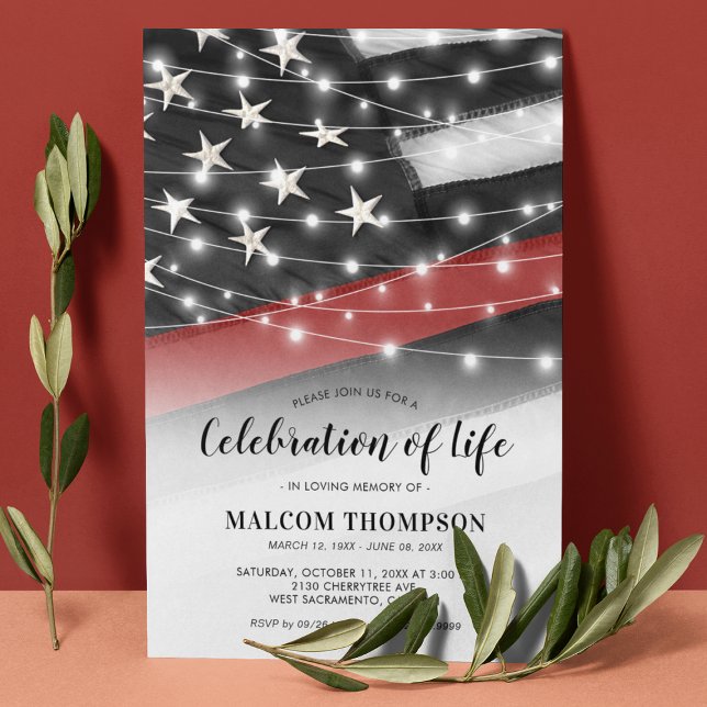 Celebration of Life Firefighter Memorial Invitation (Creator Uploaded)