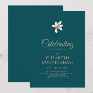 Celebration of Life Floral Flower Botanicals Invitation