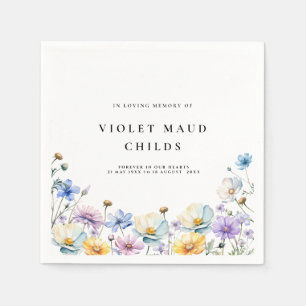 celebration of life floral memorial  funeral  napkin