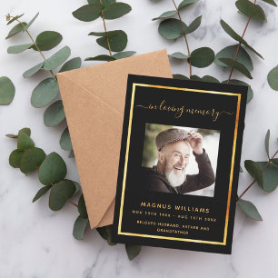 Celebration of life funeral black photo program