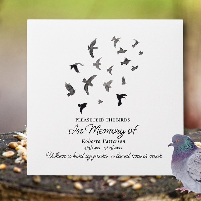 Celebration of Life Funeral Favours Bird Seed Envelope (Creator Uploaded)