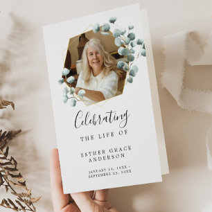 Celebration of Life Funeral Folded Program Flyer