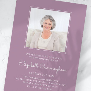 Celebration of Life Funeral Memorial Classic Photo Invitation