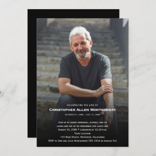 Celebration of Life Funeral Memorial Invitation