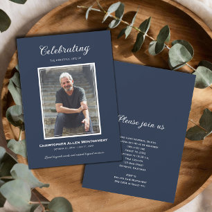 Celebration of Life Funeral Memorial Invitation