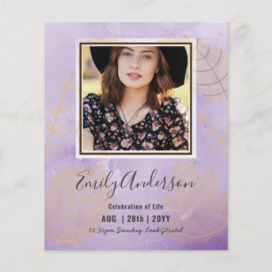 CELEBRATION OF LIFE Funeral Memorial PHOTO Budget