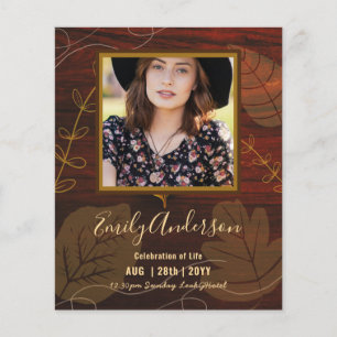 CELEBRATION OF LIFE Funeral Memorial PHOTO Budget