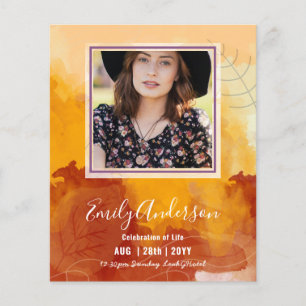 CELEBRATION OF LIFE Funeral Memorial PHOTO Budget