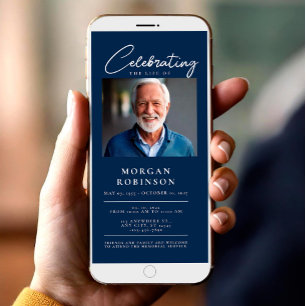 Celebration of Life Funeral Phone Invitation