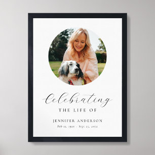 Celebration of Life Funeral Photo Welcome Sign