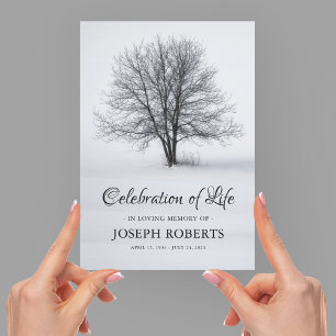 Celebration of Life   Funeral Tree Invitation