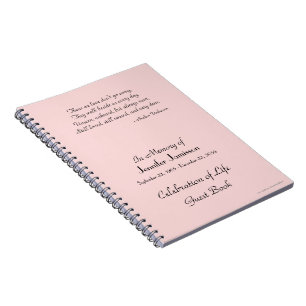 Celebration of Life Guest Book CHOOSE YOUR COLOR