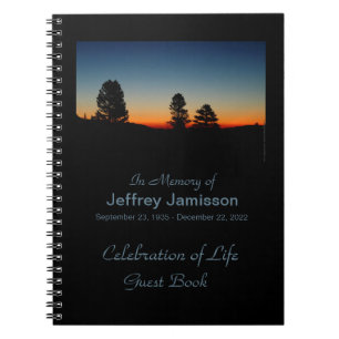 Celebration of Life Guest Book, Mountain Sunrise Notebook
