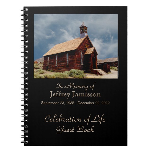Celebration of Life Guest Book Old Historic Church (Front)
