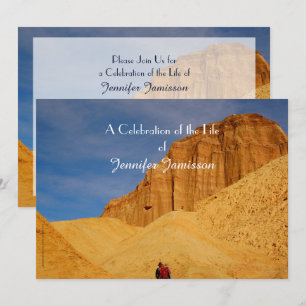 Celebration of Life, Hiking in Canyon Death Valley Invitation