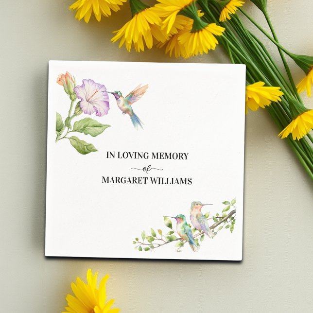 Celebration Of Life Hummingbirds Floral Napkin (Creator Uploaded)