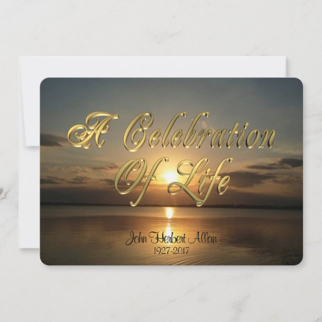 Celebration of life Invitation (Front)